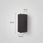 Mareldo - Modern Rectangular LED Wall Lamp with 2 Light Points