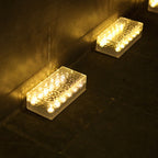 Modern Rectangular Solar LED Outdoor Brick Light 1-Light