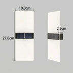 Modern Rectangular Solar LED Sconce 1-Light