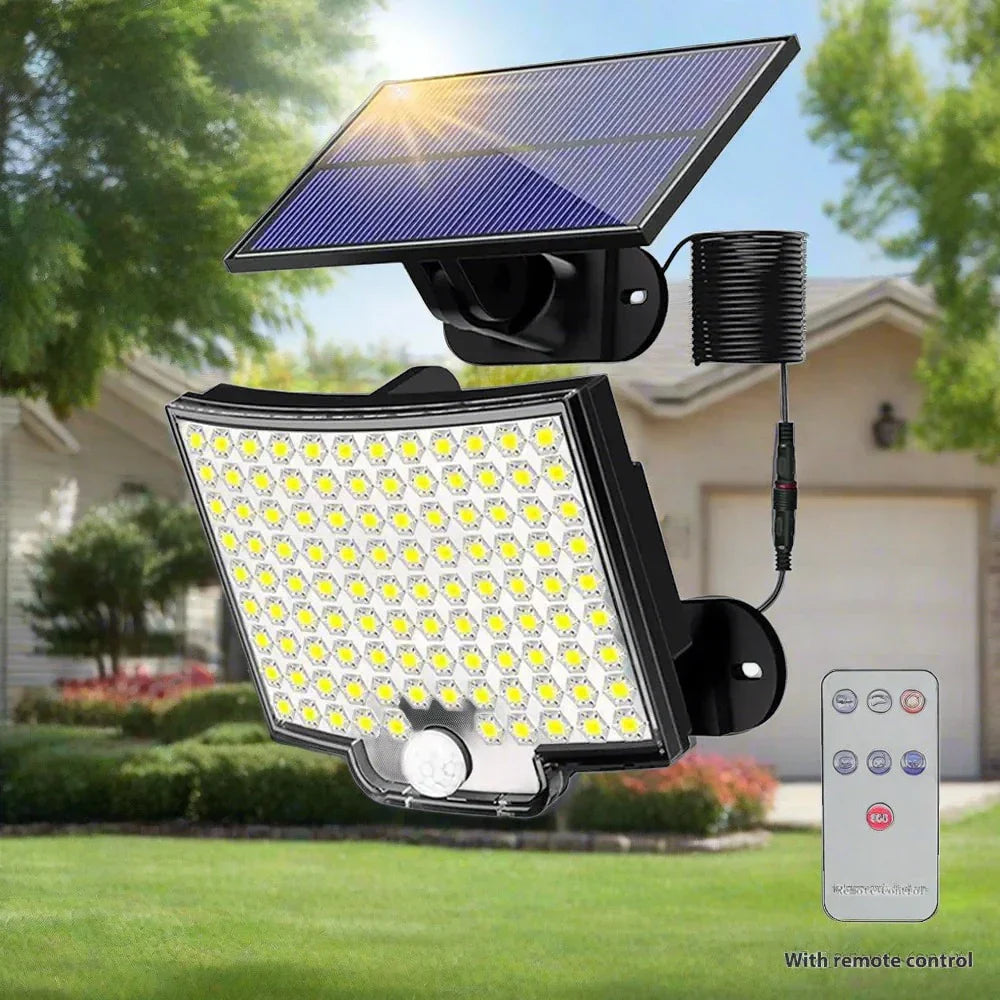 Modern Rectangular Solar LED Security Wall Light 1-Light