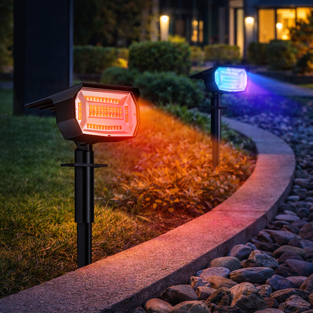 Modern Rectangular Solar LED Spot Light 1-Light