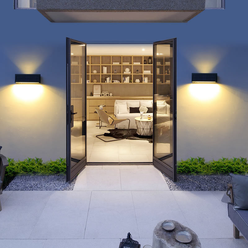 Modern Rectangular Solar Wall LED Sconce 1-Light