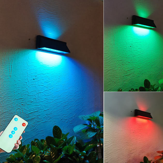 Modern Rectangular Solar Wall LED Sconce 1-Light