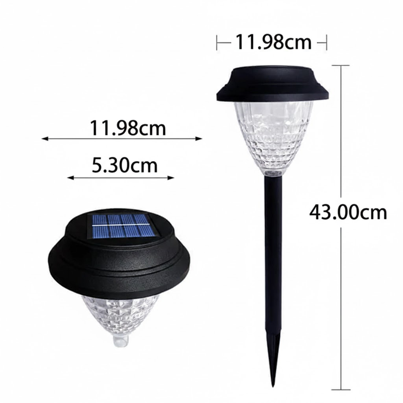 Modern Round Solar LED Garden Stake Light 1-Light