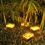 Modern Square Solar Glass LED Ground Light 1-Light