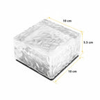 Modern Square Solar Glass LED Ground Light 1-Light