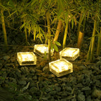 Modern Square Solar Glass LED Ground Light 1-Light