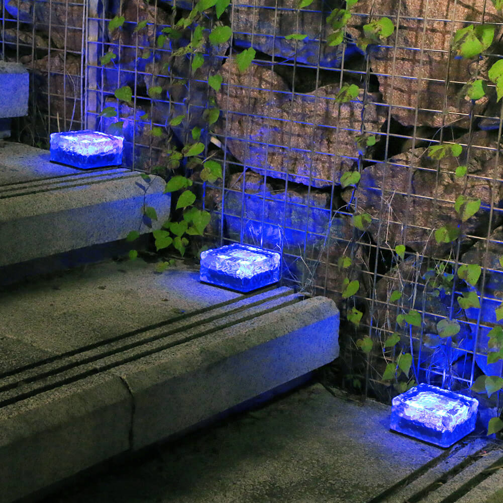 Modern Square Solar Glass LED Ground Light 1-Light