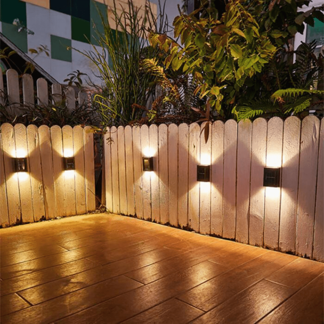 Modern Square Solar LED Step Wall Light 1-Light