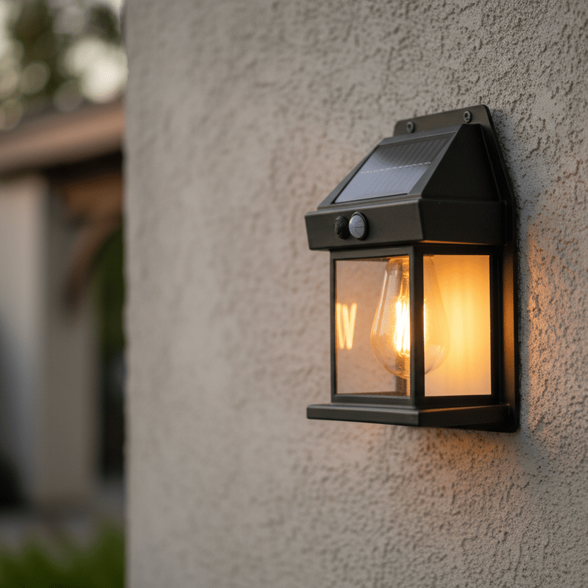 Nioran – Modern Square Solar LED Wall Lamp 1 Light