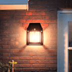 Modern Square Solar LED Wall Lantern 1-Light