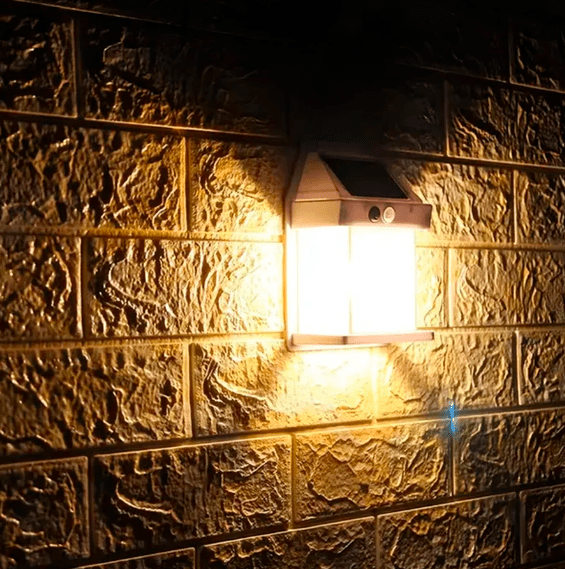 Modern Square Solar LED Wall Lantern 1-Light