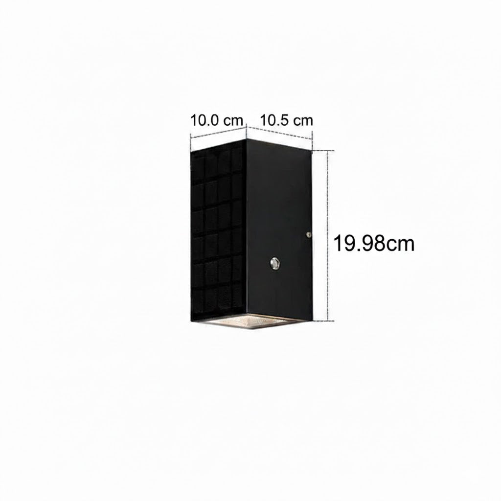 Modern Square Solar LED Wall Light 1-Light