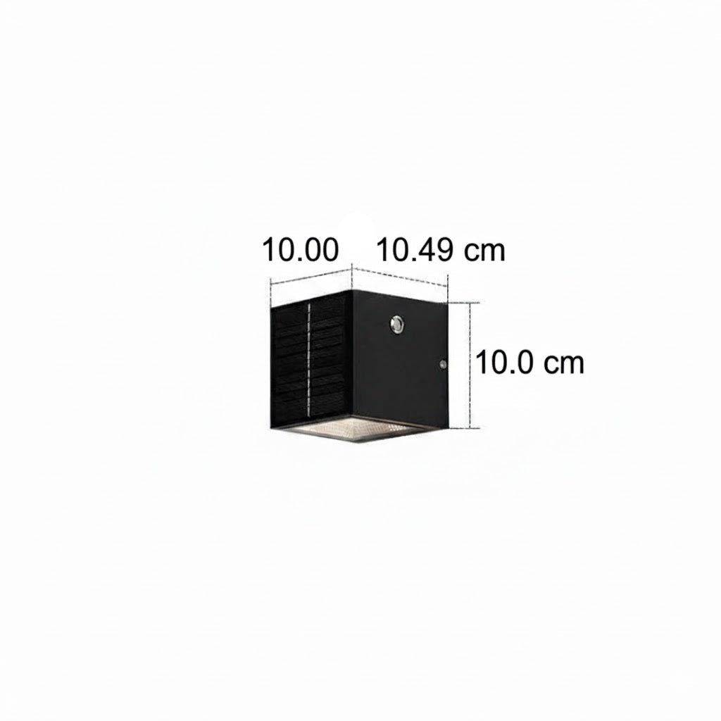 Modern Square Solar LED Wall Light 1-Light