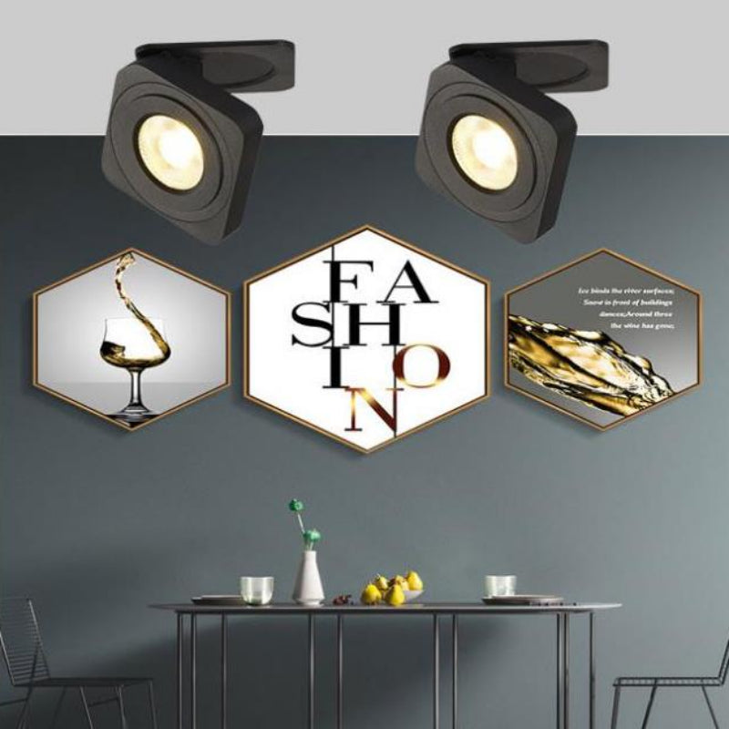 Adjustable Ceiling Light Aluminum Square Surface Mounted LED