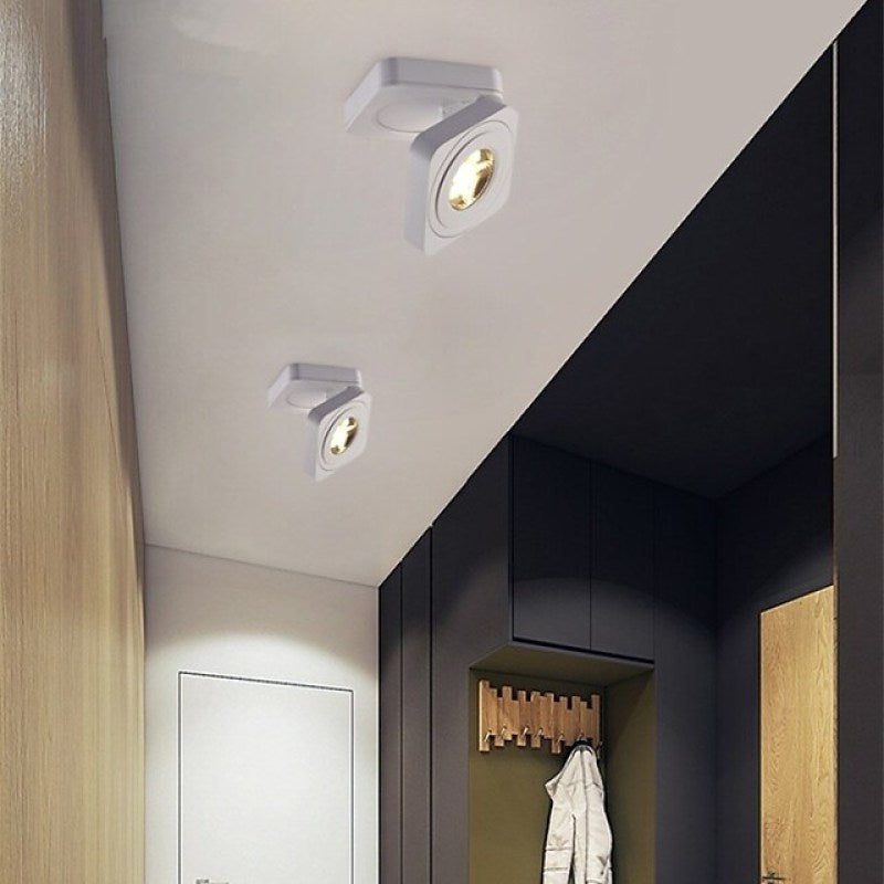 Adjustable Ceiling Light Aluminum Square Surface Mounted LED