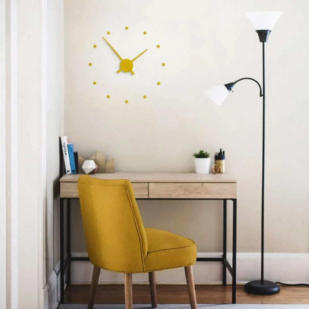 Wall Clock Quartz Silent Movement Metal Plastic