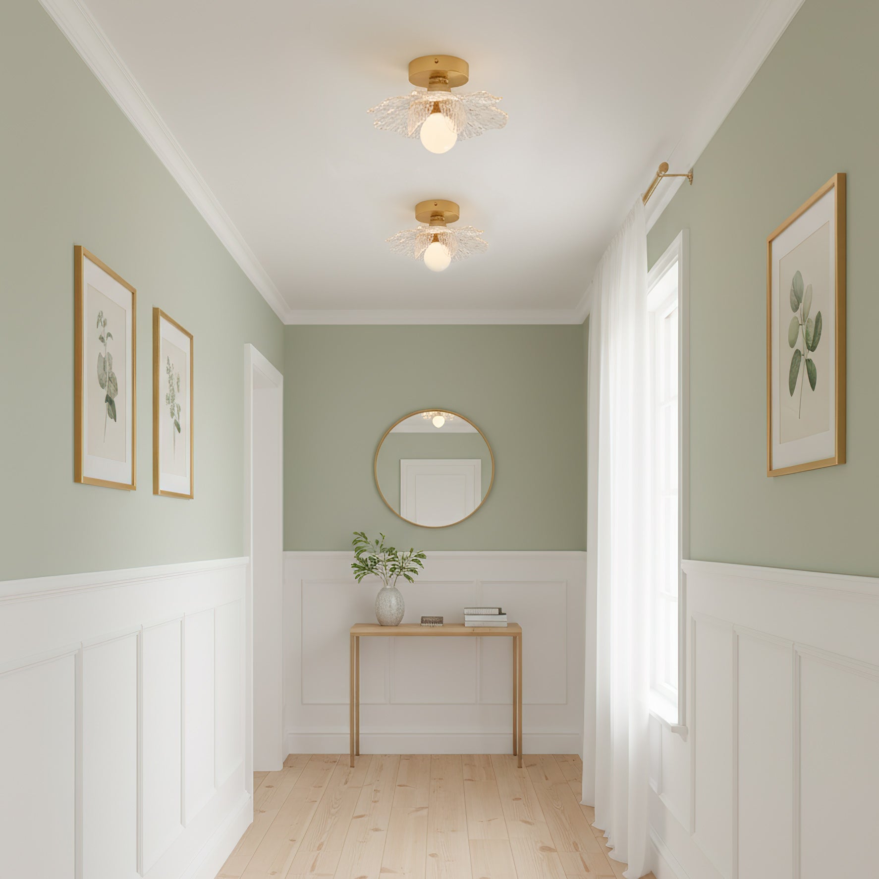 Modern Blossom Petal Flush Ceiling Light