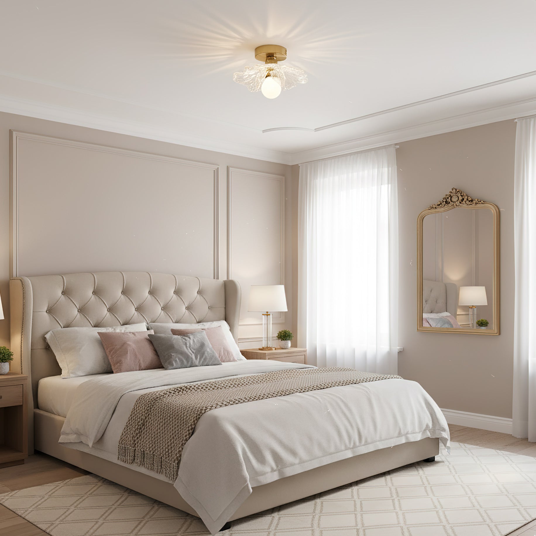 Modern Blossom Petal Flush Ceiling Light