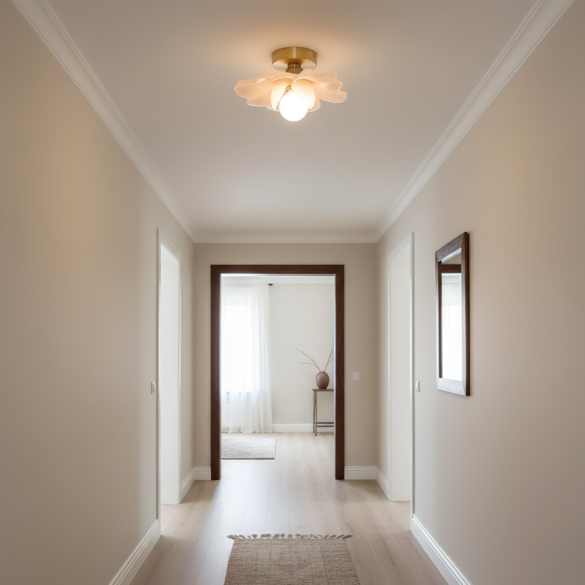 Modern Blossom Petal Flush Ceiling Light