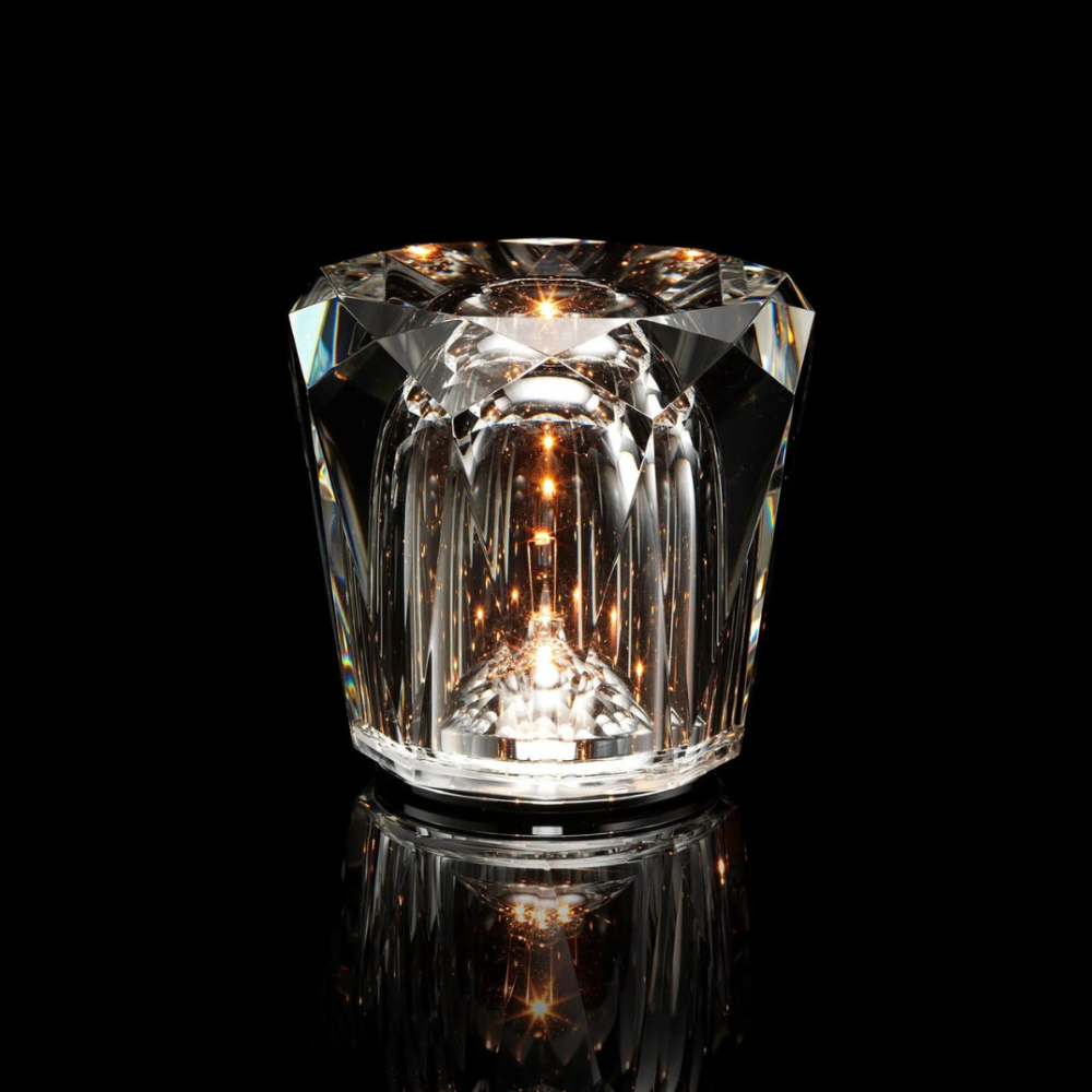 Table Lamp Glass LED Rechargeable Cordless 8.2 cm Warm Light