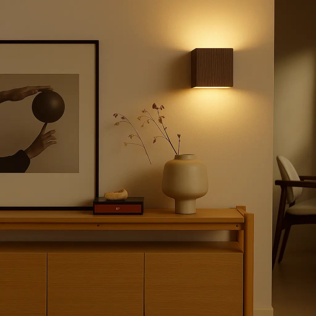 Modern Cube Wall Light - Durable Sconce with Integrated LED