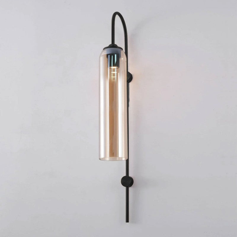 Modern Mouth-Blown Glass Tube Wall Lamp