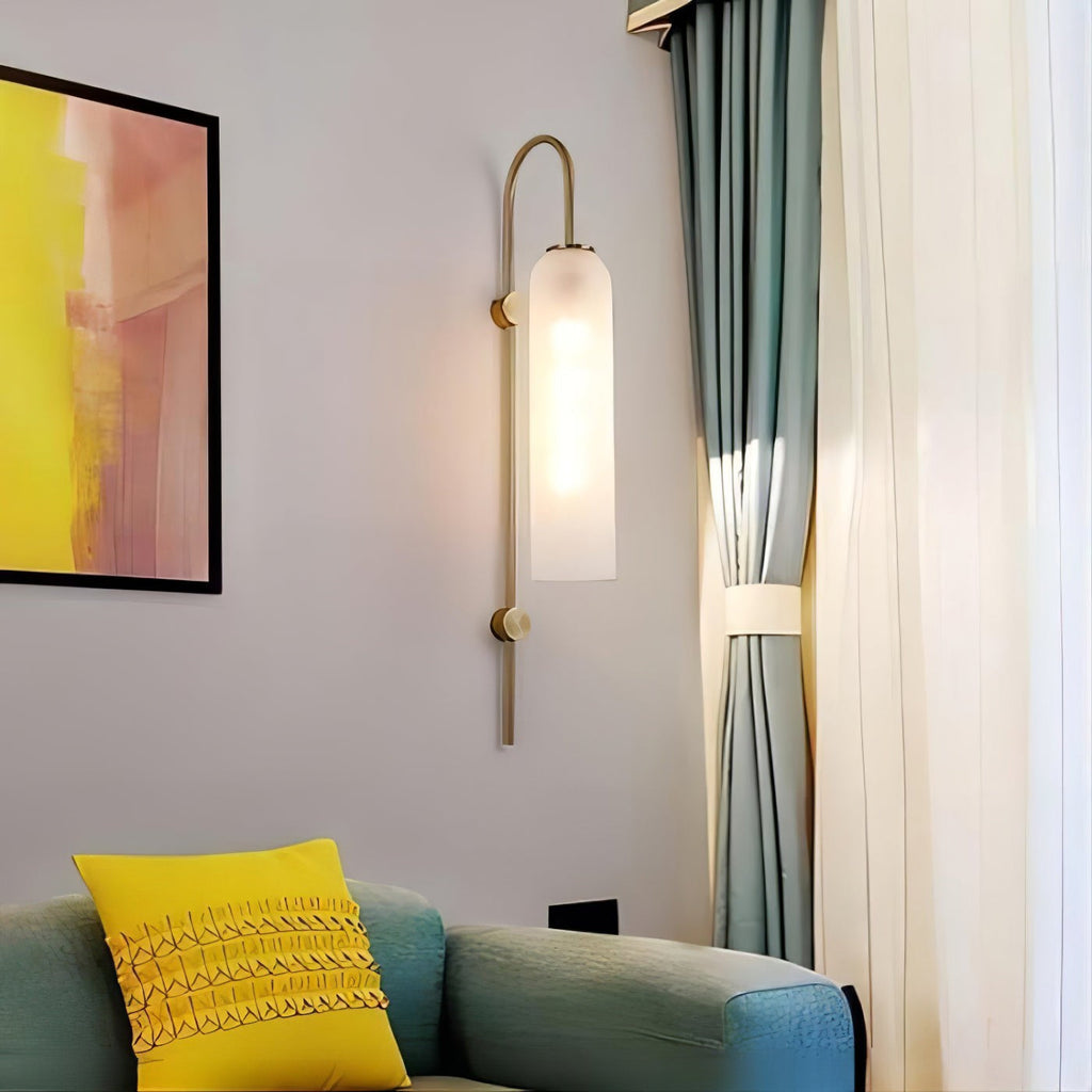 Modern Mouth-Blown Glass Tube Wall Lamp