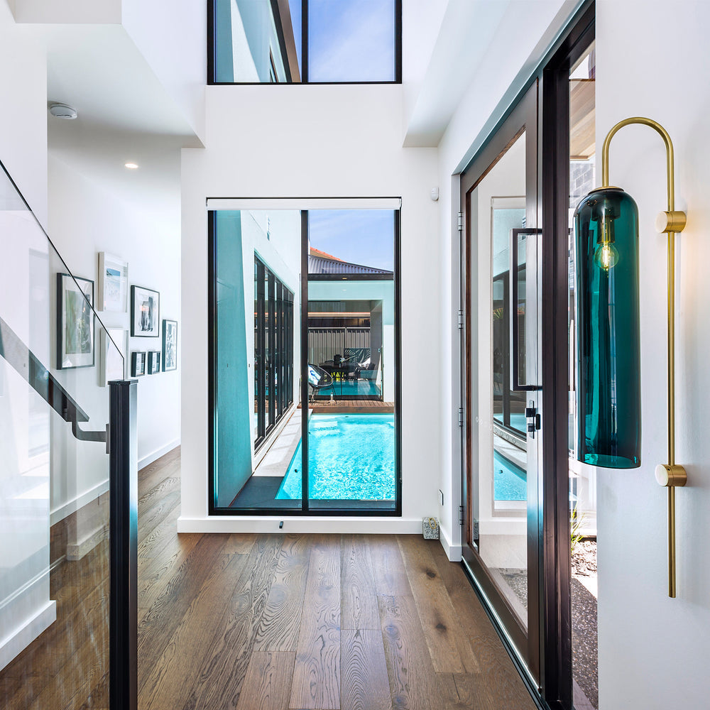 Modern Mouth-Blown Glass Tube Wall Lamp