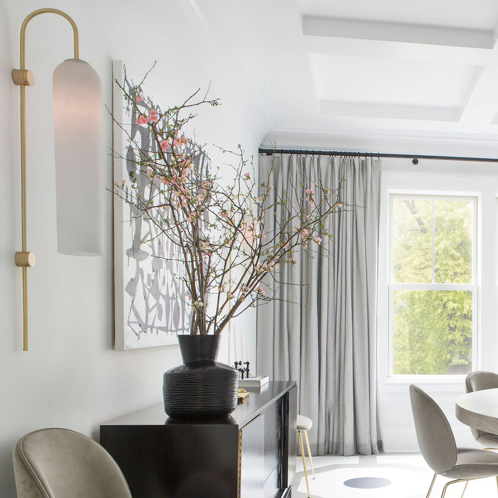 Modern Mouth-Blown Glass Tube Wall Lamp
