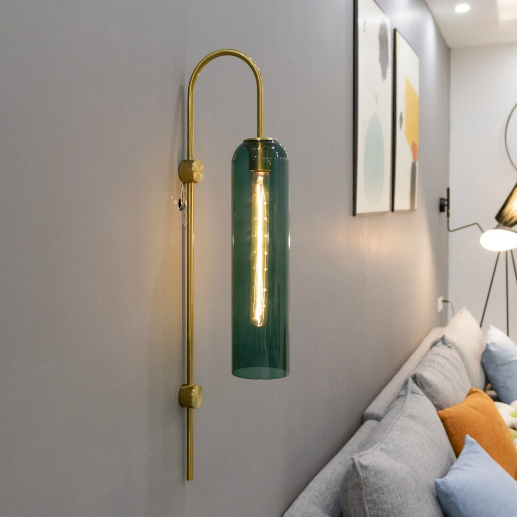 Modern Mouth-Blown Glass Tube Wall Lamp