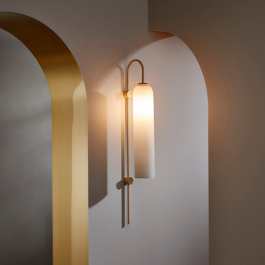 Modern Mouth-Blown Glass Tube Wall Lamp