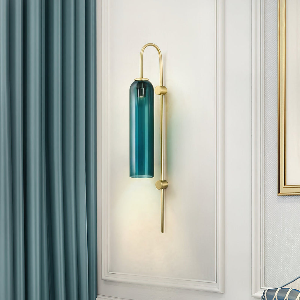 Modern Mouth-Blown Glass Tube Wall Lamp