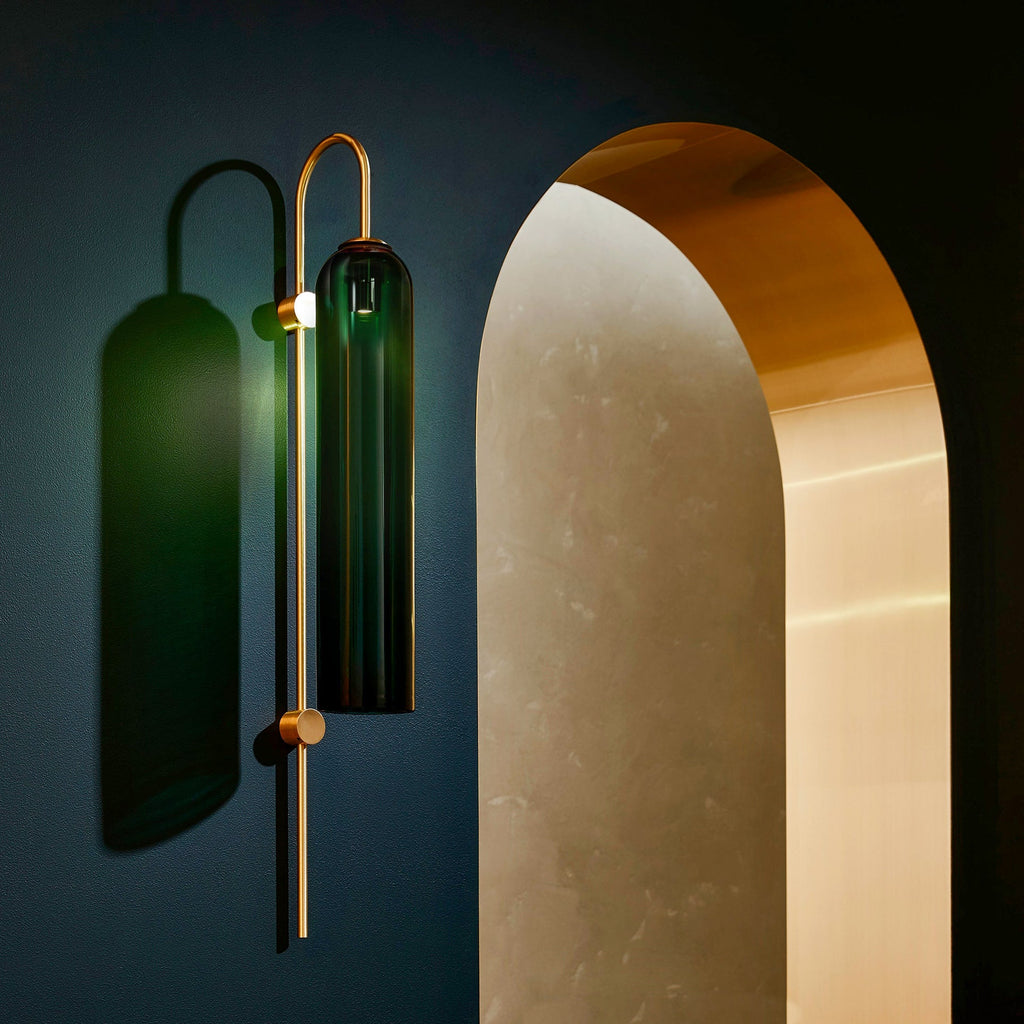 Modern Mouth-Blown Glass Tube Wall Lamp