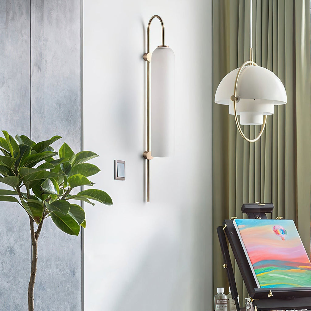 Modern Mouth-Blown Glass Tube Wall Lamp