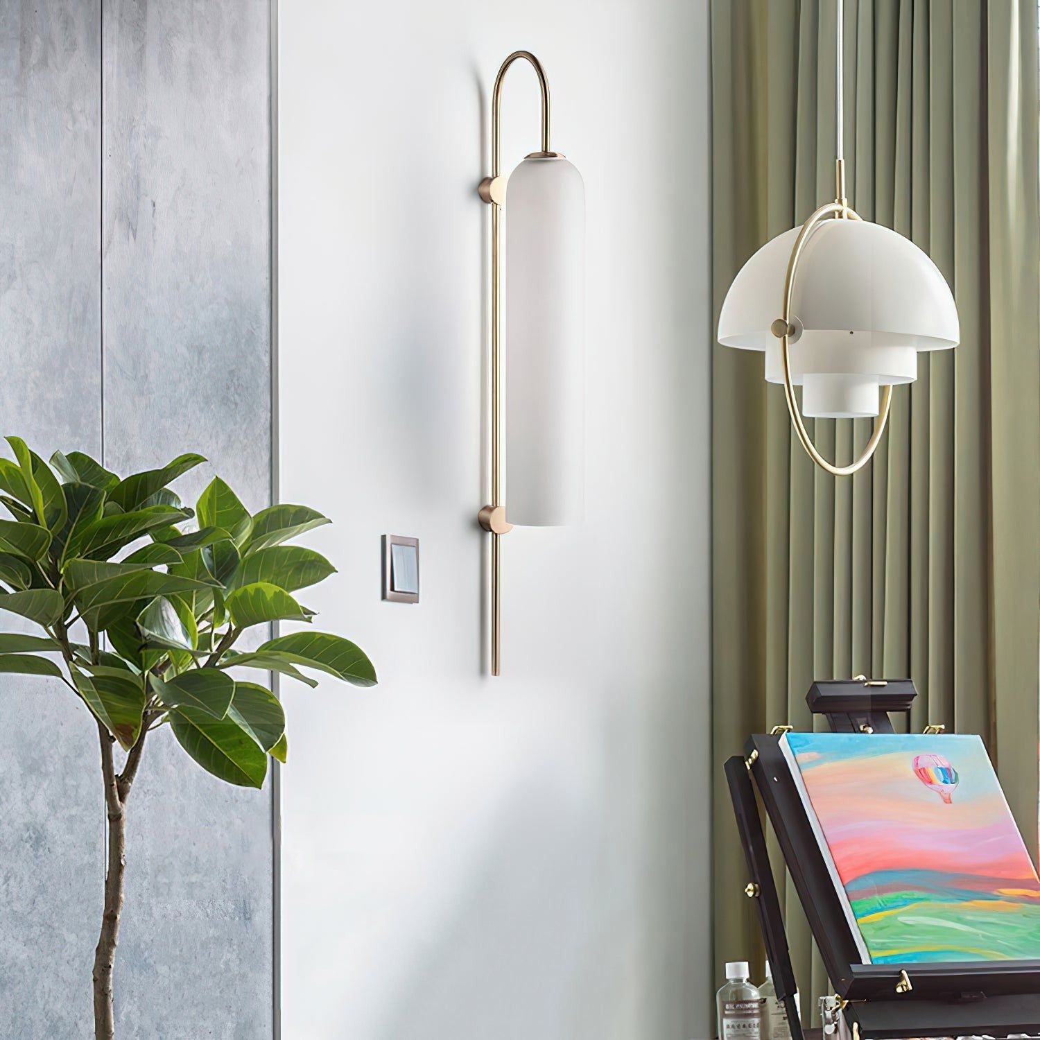 Modern Mouth-Blown Glass Tube Wall Lamp