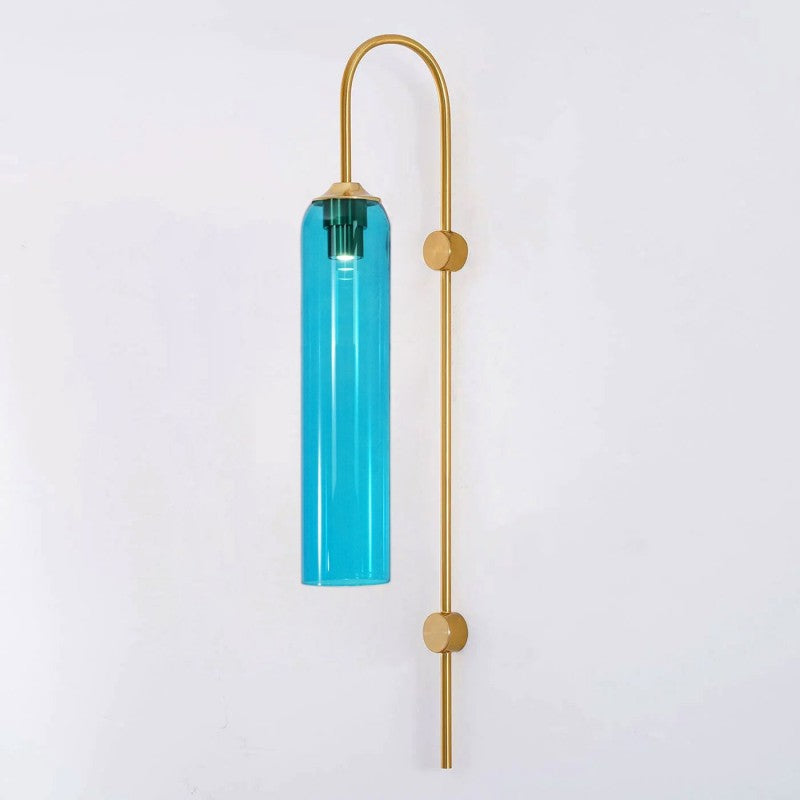 Modern Mouth-Blown Glass Tube Wall Lamp