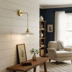 Modern Brass Flower Stem Wall Light