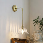 Modern Brass Flower Stem Wall Light