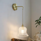 Modern Brass Flower Stem Wall Light