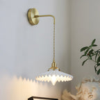 Modern Brass Flower Stem Wall Light
