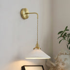 Modern Brass Flower Stem Wall Light
