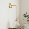 Modern Brass Flower Stem Wall Light