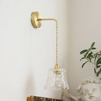 Modern Brass Flower Stem Wall Light