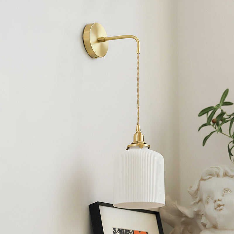 Modern Brass Flower Stem Wall Light