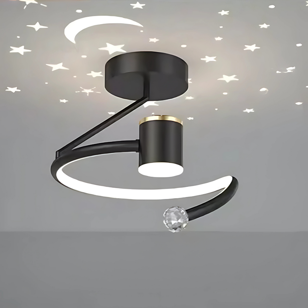 LED Ceiling Lamp, Star Projection, Dimmable, Surface Mounted