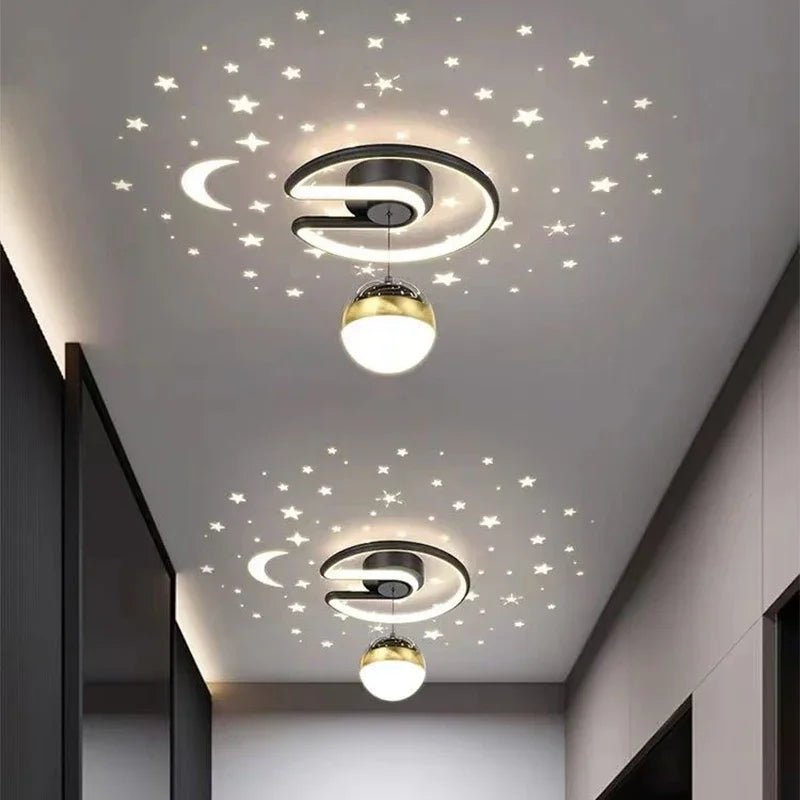 LED Ceiling Lamp, Star Projection, Dimmable, Surface Mounted