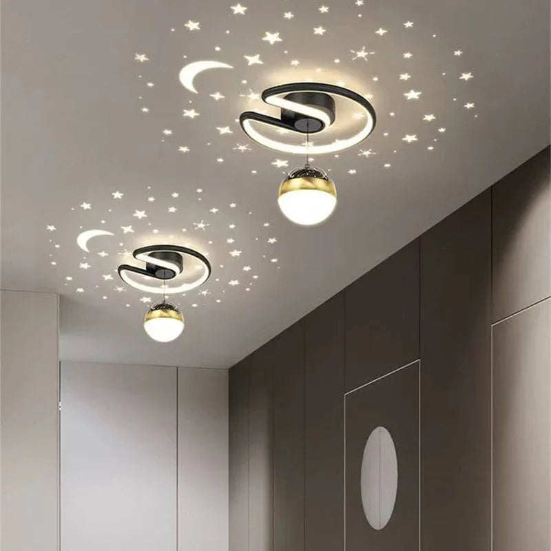 LED Ceiling Lamp, Star Projection, Dimmable, Surface Mounted