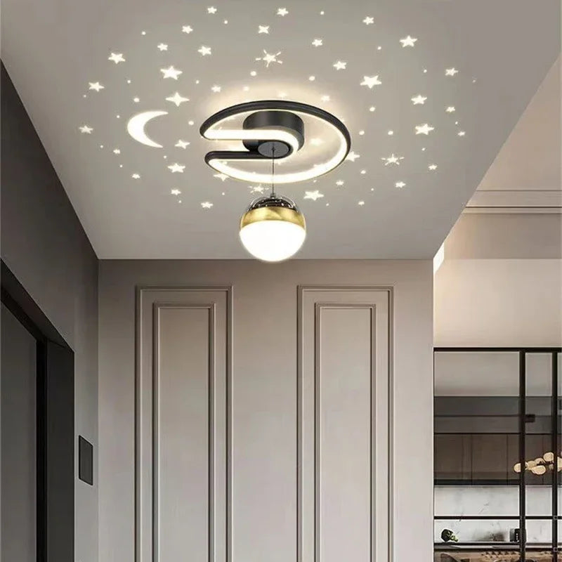 LED Ceiling Lamp, Star Projection, Dimmable, Surface Mounted