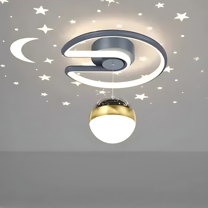 LED Ceiling Lamp, Star Projection, Dimmable, Surface Mounted